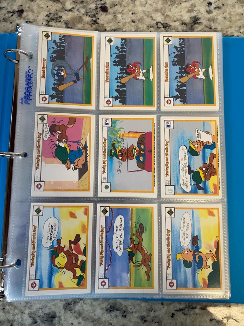 Vintage 1990 Looney Tunes Comic Baseball Cards (67 Cards)